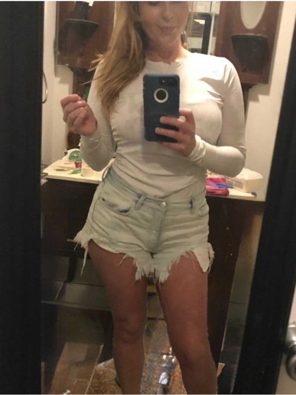 Free people distressed shorts